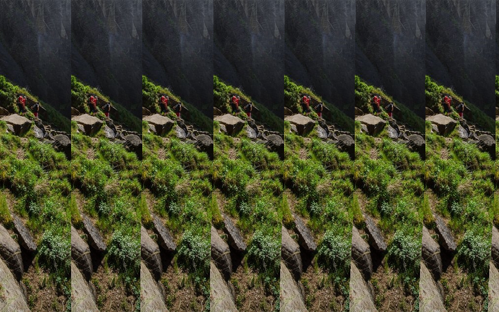 Vernal Fall & Rainbow — Color Stereogram