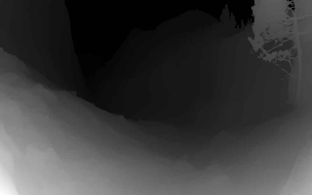 Vernal Fall & Rainbow — Depth Map