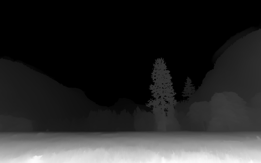 Yosemite Valley Sunset — Depth Map