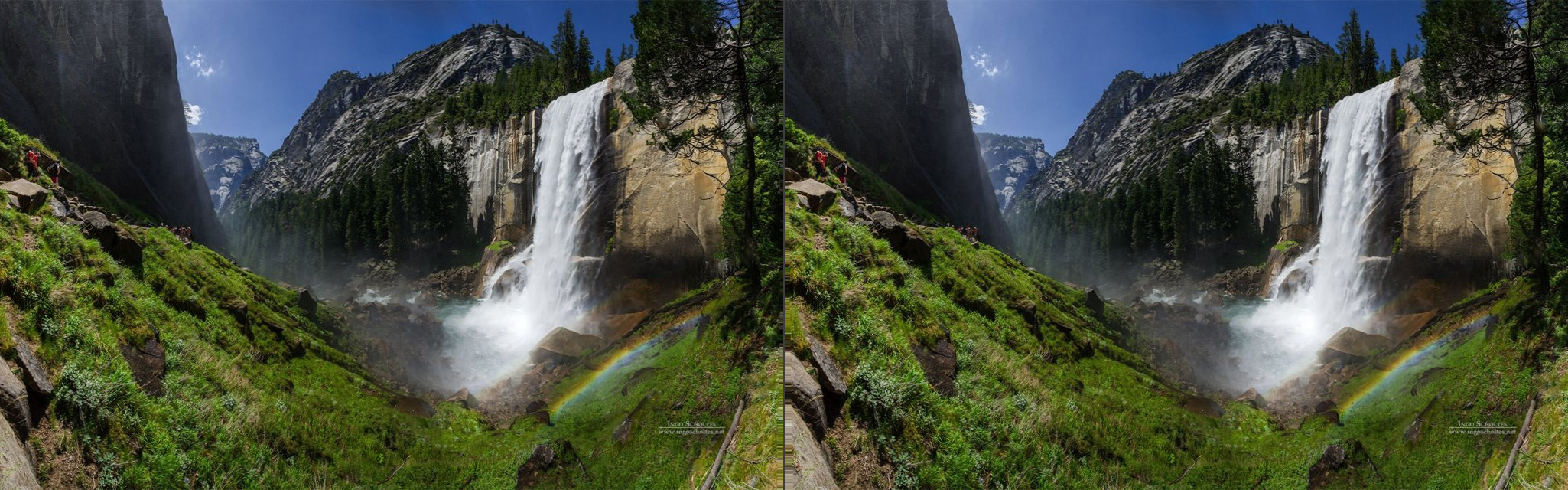 Vernal Fall & Rainbow — Side-by-Side